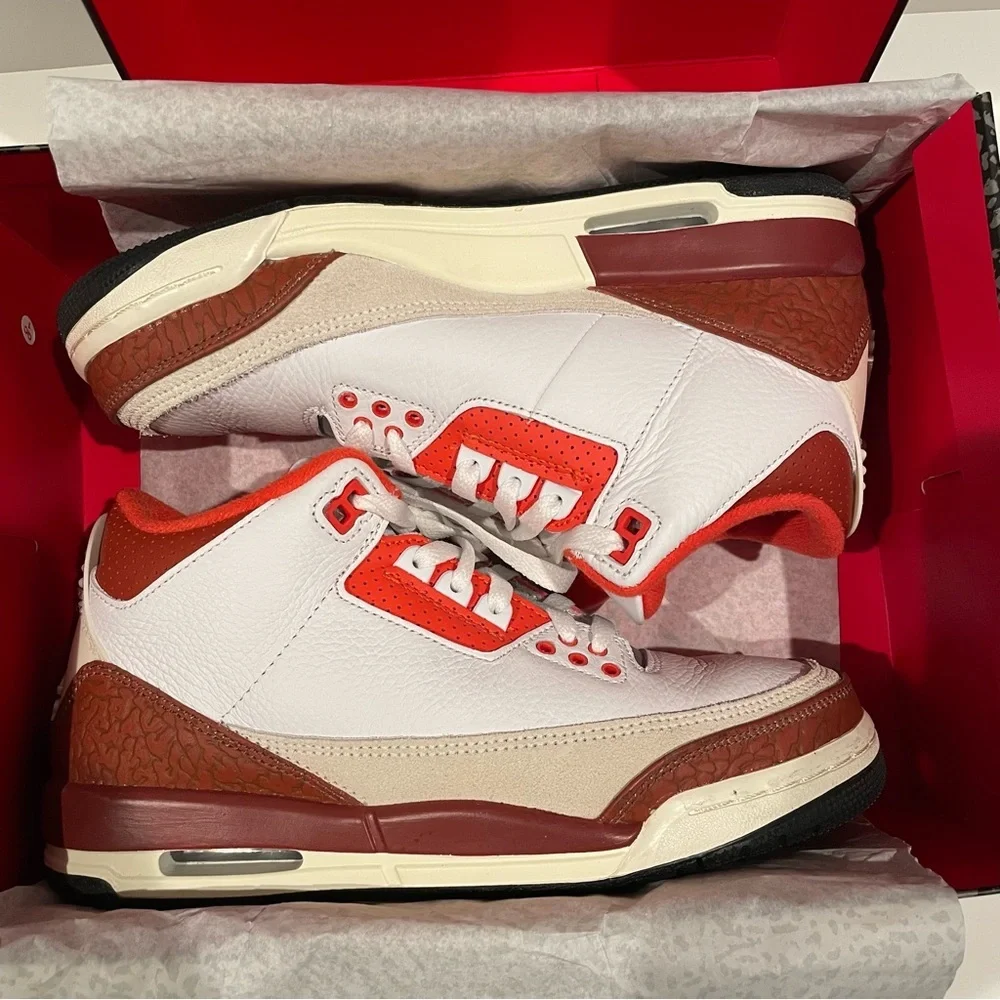 Nike Air Jordan 3 Retro SE Dunk on Mars (GS) DV7028-108 White/Orange SZ 7Y